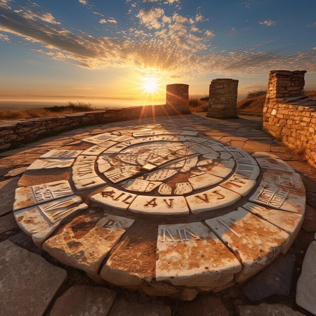 Photo a clock with the word  numerals  on it