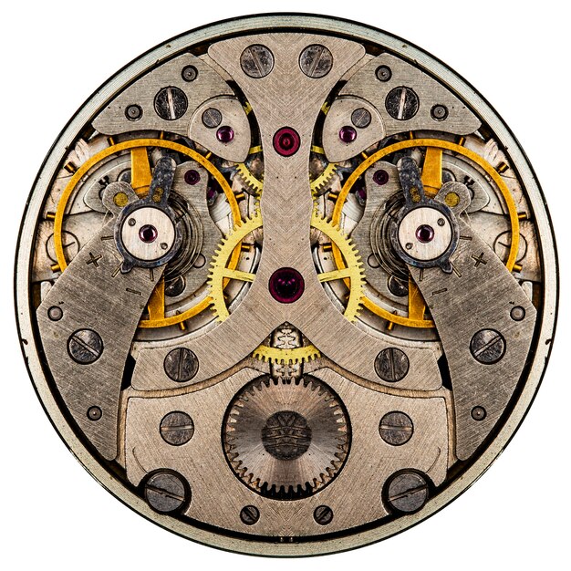 clockwork old mechanical USSR watch high resolution and detail