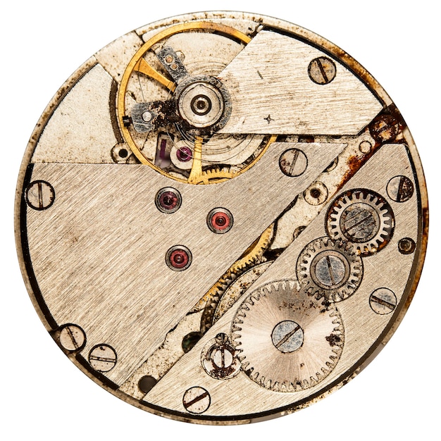Фото Заводные старые механические часы с высоким разрешением и детализацией
