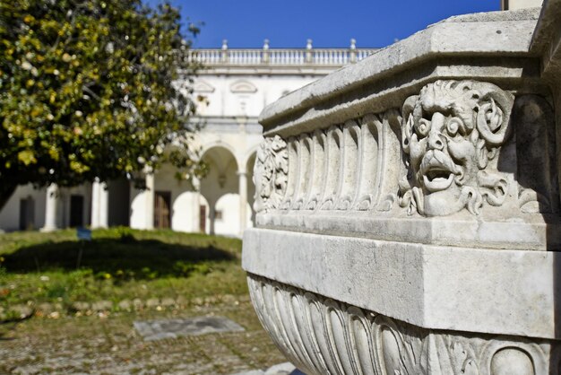 The cloister of the ancient monastery of Saint Martin in Naples Italy