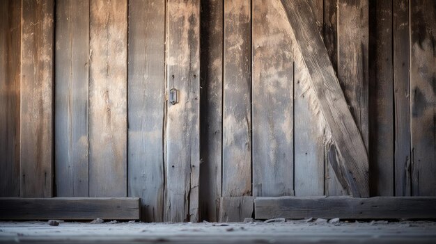 Close blurred barn door interior