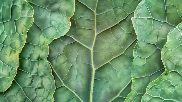 Photo close macro shot of a leave of random plant a high detailed backdrop illustration with space generative ai