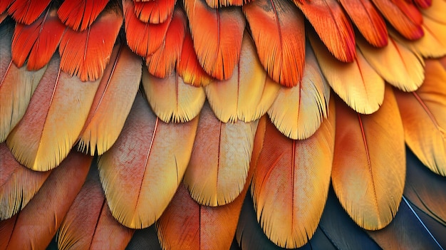 Photo close shot of chinese golden pheasant feathers a beautiful color combination for background image generative ai