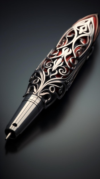 Close up on 3d rendering of pen