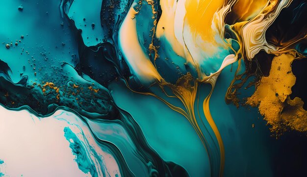 Close-up achtergrondafbeelding van inkt verf marmer kleurrijke afbeelding Hoge textuur olieverfschilderij abstract
