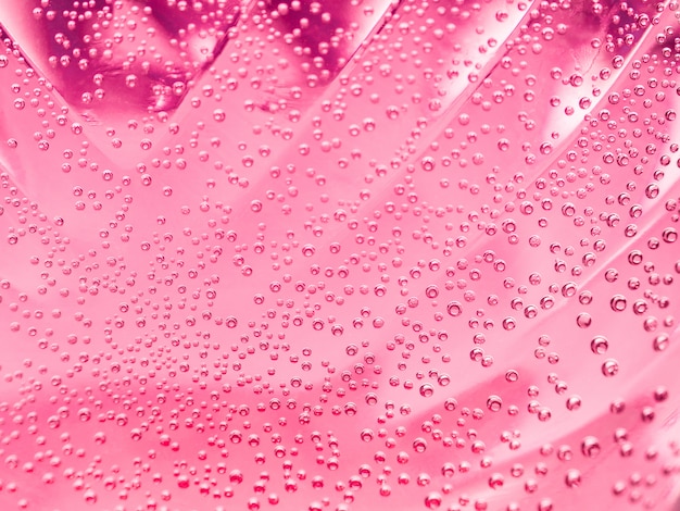 Close up of air bubble on pink corrugated background