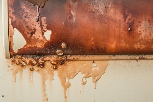 Close up of air conditioner condensation dripping from the unit