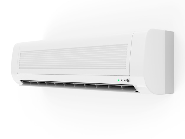 close up on air conditioner isolated