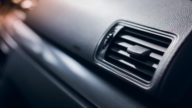 Close up of air vent in car