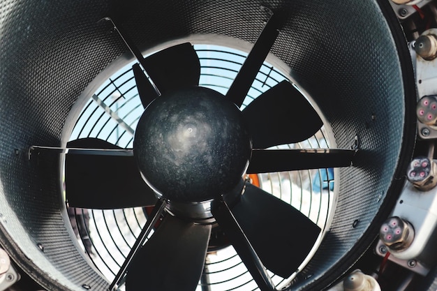 Photo close-up of airplane propeller