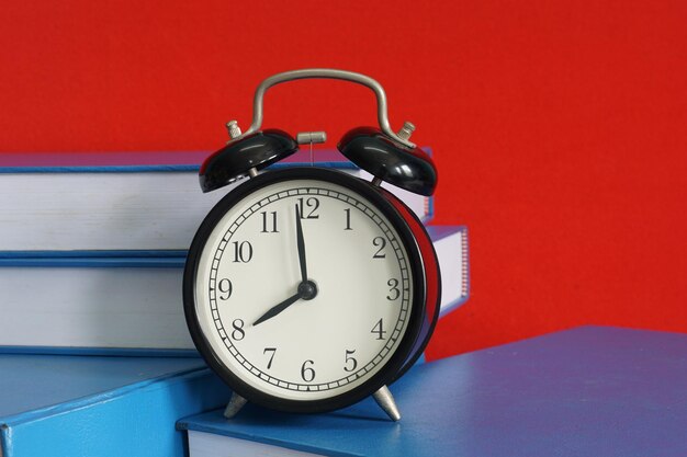 Close up of alarm clock on the table