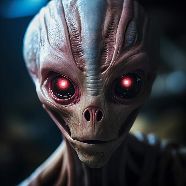 Foto close up alien