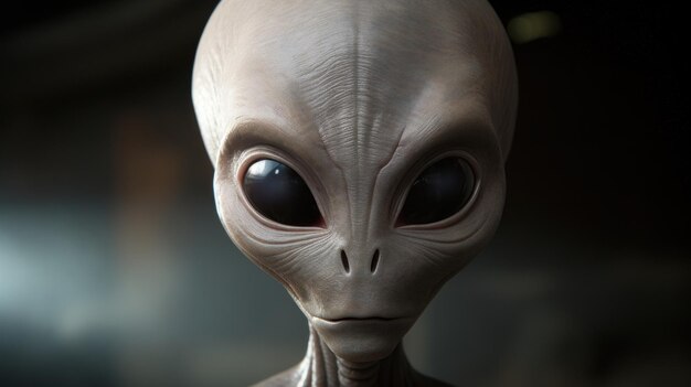 a close up of an alien