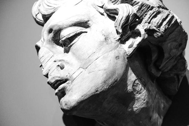 close-up of angel statue in ukraine