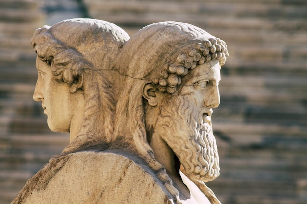 Foto close-up della statua dell'angelo