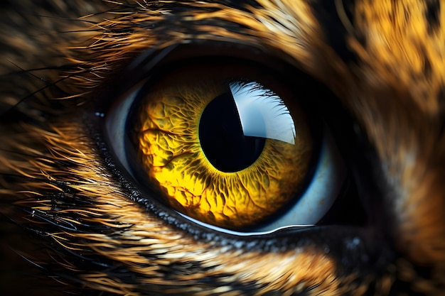 Close up of a Animal eye Ai Generated