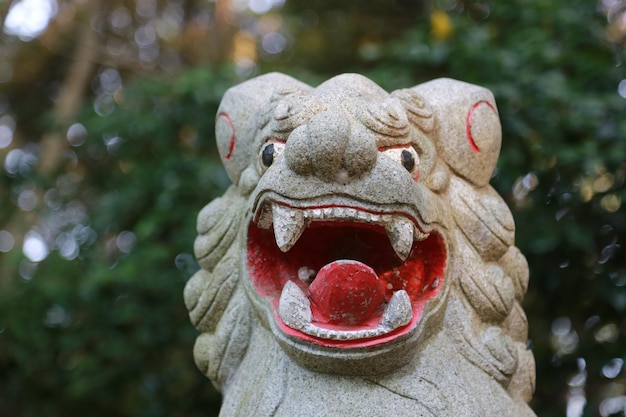 Close-up of animal statue