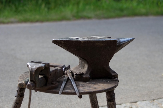 Close-up of anvil