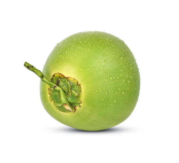 Close-up of apple against white background