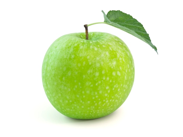 Close-up of apple against white background