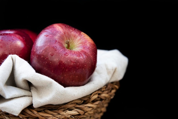 Close-up of apple in basket