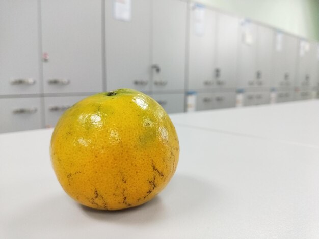 Close-up of apple on table