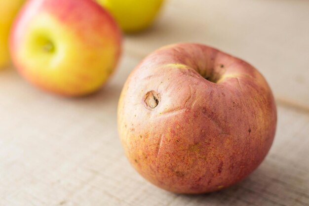 Close-up of apple on table