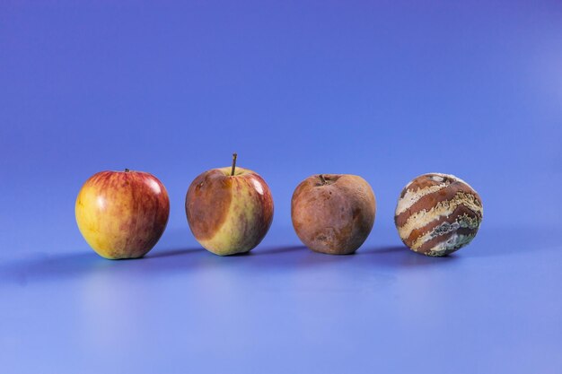 Close-up of apples against white background