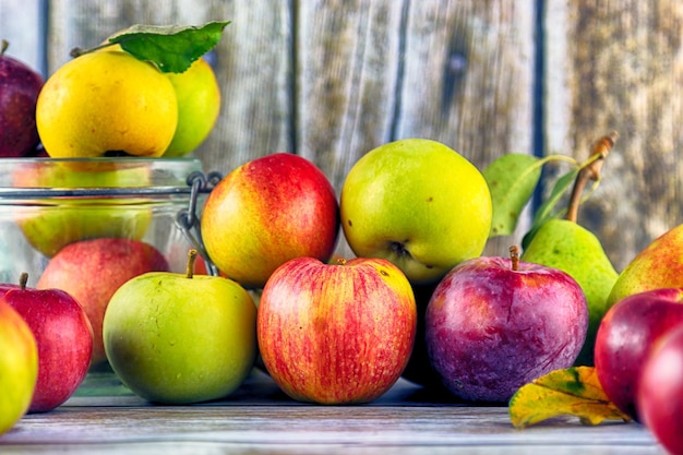 Close-up of apples on table