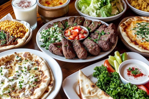 Close up of arab food