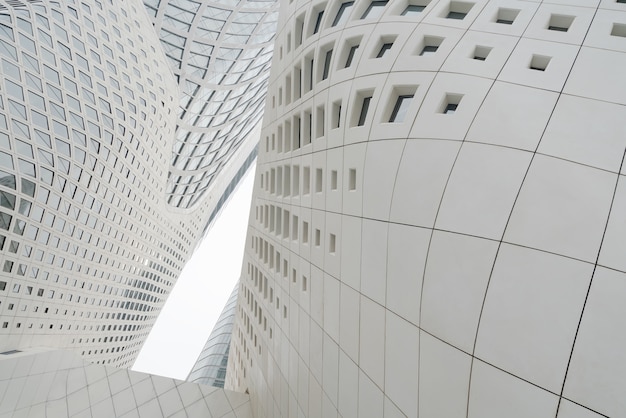 Photo close up of architectural structure of art center