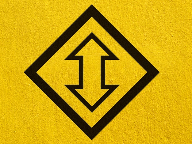 Close-up of arrow sign