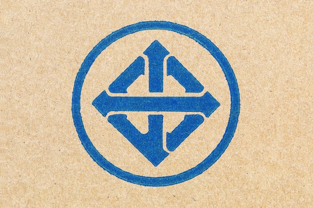 Close-up of arrow symbol on road