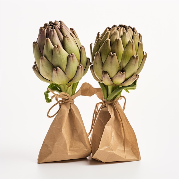 Close up of artichoke bunch flower