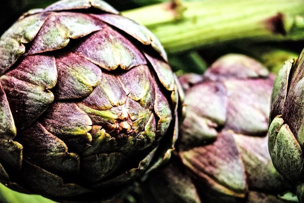 Photo close-up of artichokes