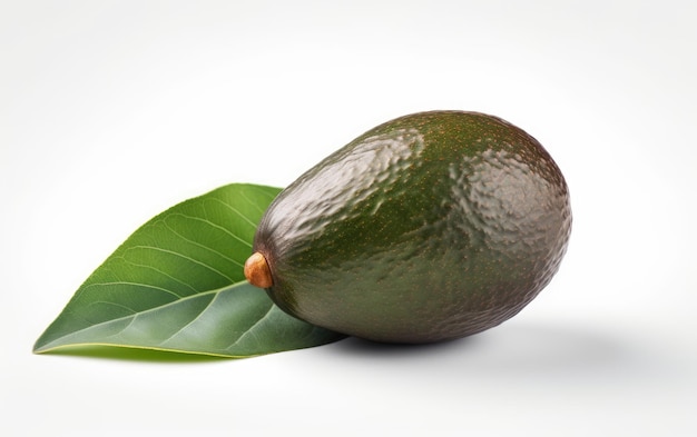 Photo a close up avocado isolated on a white background healthy eco food ai generated