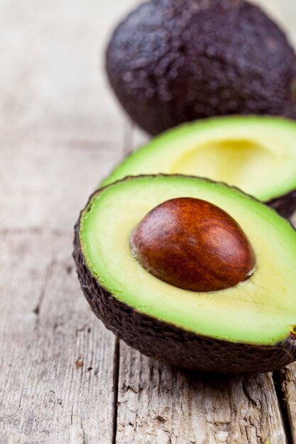 Close-up of avocado on table