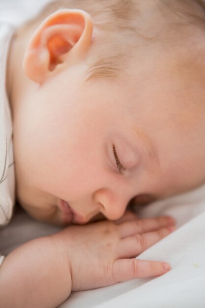 Close-up of baby boy sleeping