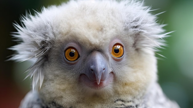 A close up of a baby eagle