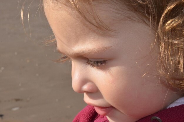 Photo close-up of baby girl