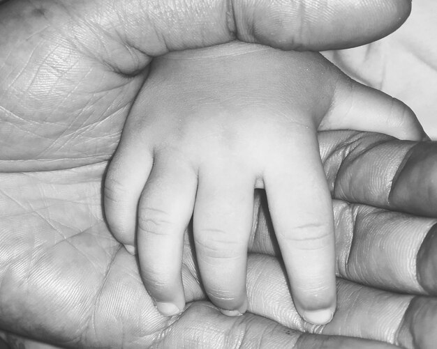 Close-up of baby hands