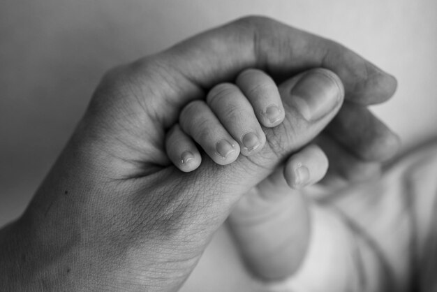 Photo close-up of baby hands