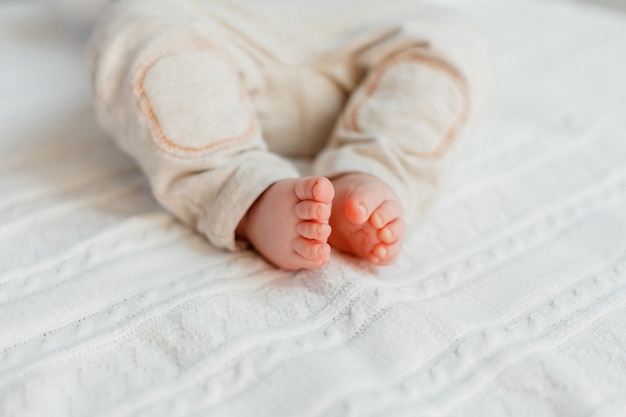 Close-up of baby's legs