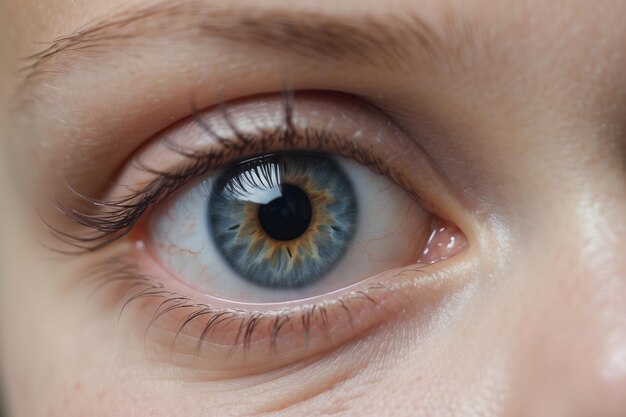 Photo close up of an babys eye