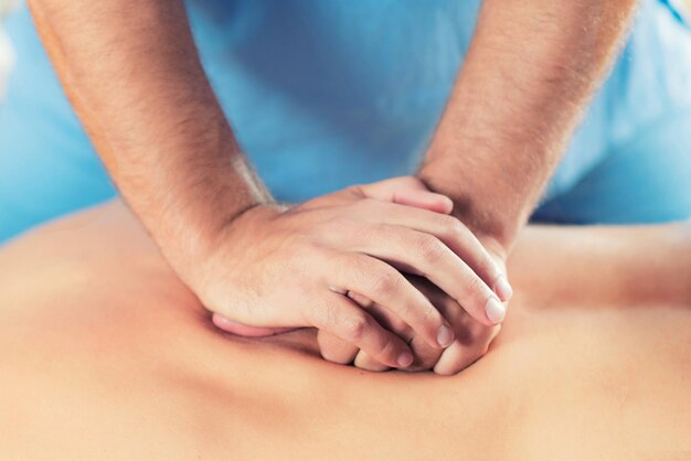 Close Up Of Back Massage