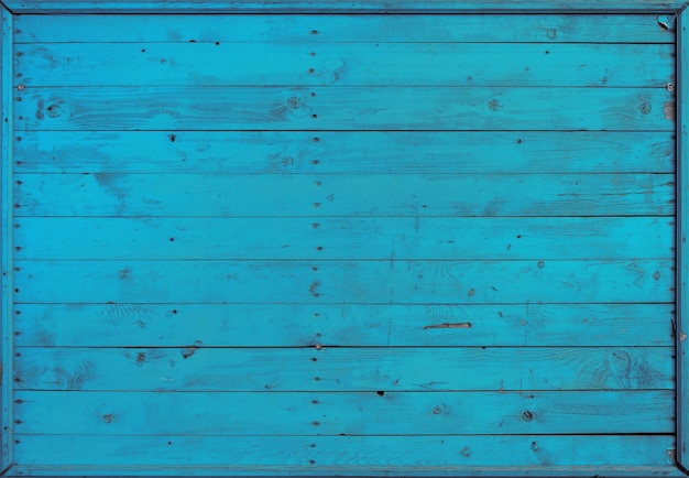 Close up background texture of blue vintage weathered painted wooden planks rustic style wall panel