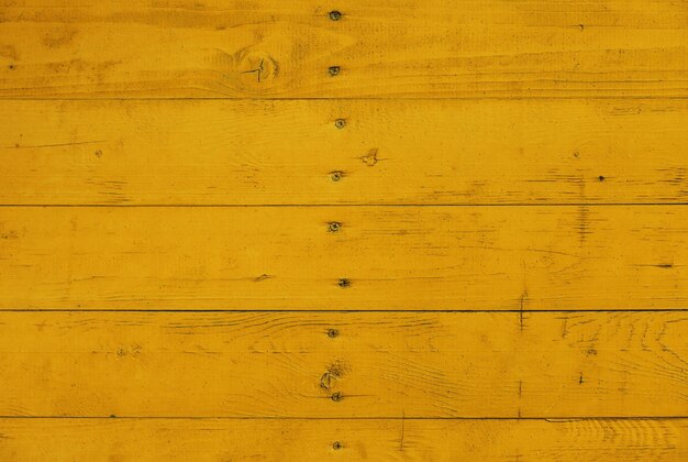 Close up texture di sfondo di giallo caldo vintage weathered assi di legno dipinte, pannello a parete in stile rustico