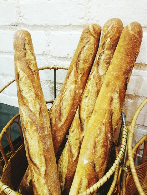 Photo close-up of baguettes