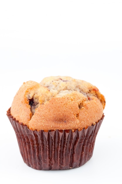 Photo close up of a baked muffin