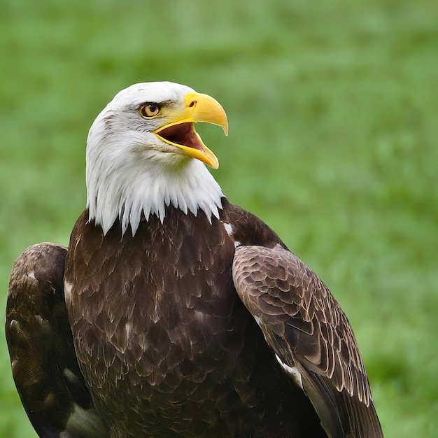 close up of a bald eagle